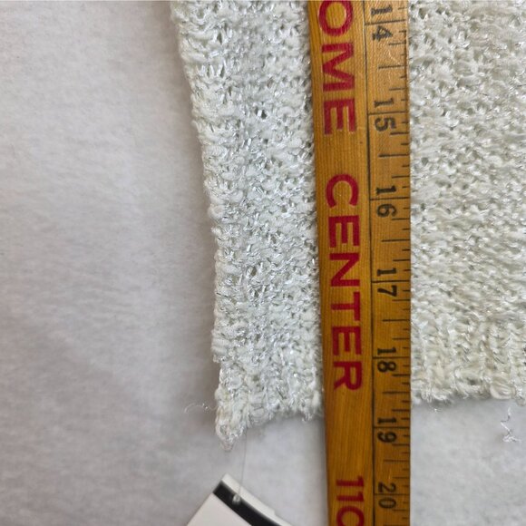 FDJ French Dressing Sequined Tunic XS White Sparkle NYE Dainty Fairy y2k New - Picture 14 of 14